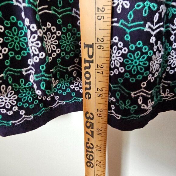 EUC MAEVE BY ANTHROPOLOGIE EMBROIDERED PATTERNED V NECK TIERED LACED TANK TOP M - Picture 12 of 15